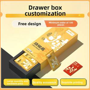 Boîte d'emballage personnalisée pour thé, boîte à tiroir, coffret cadeau, boîte à couvercle Ciel et Terre, boîte vide pour bouteille d'alcool avec logo imprimé, design personnalisé - Product Image 1