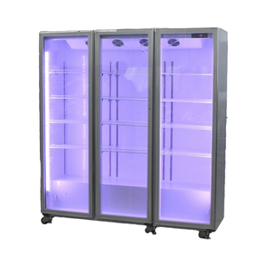 Armoire d'affichage en verre <span class=keywords><strong>multi</strong></span>-portes commerciale ventilateur refroidisseur de refroidissement congélateur armoire à boissons réfrigérateur - Product Image 6