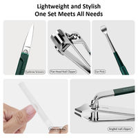 Ensemble de coupe-ongles en acier inoxydable, 5 pièces, Kit professionnel de manucure et pédicure, outils de toilettage pour la maison et les voyages