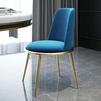 Ensemble de table à manger en cuir et pieds métalliques, style européen et moderne, de luxe