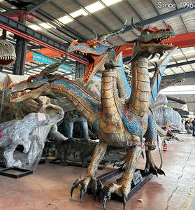 Ukuran kehidupan listrik buatan tangan naga terbang Barat dengan sertifikat CE/TUV Model naga animatronik misterius untuk tampilan taman - Product Image 5