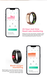 Nouvelle Arrivée 2025 – Bague Intelligente R11 Étanche IP68 avec Moniteur de Fréquence Cardiaque, Oxygène Sanguin, Suivi du Sommeil, Compteur de Pas et Calories – Connectivité Santé et Sport - Product Image 2