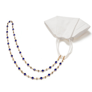 Цепочка для очков женская, цветной шнурок для солнцезащитных очков с металлическими бусинами и стразами, ожерелье с хрустальными бусинами, facemask - Product Image 4