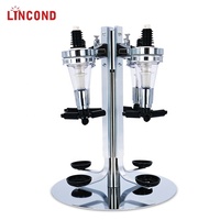 Vente flash - Distributeur d'alcool en plastique/métal écologique pour 4 bouteilles de bière/vin - Accessoires de bar - Certifié CE/LFGB - Pour la maison, les clubs, les KTV
