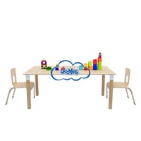 Chaise et table de classe préscolaire en bois écologiques modernes pour usage scolaire, certifiées EN71/ASTM, pour les enfants de 0 à 6 ans, marque JOOYES