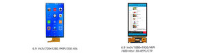 Pantalla OLED de 7 Pulgadas 1080×1920 de Amplio Rango de Temperatura MIPI -30 ° De la C a la 85 ° Pantalla OLED TFT de Alto Brillo (600nits) con Táctil Capacitivo - Product Image 4