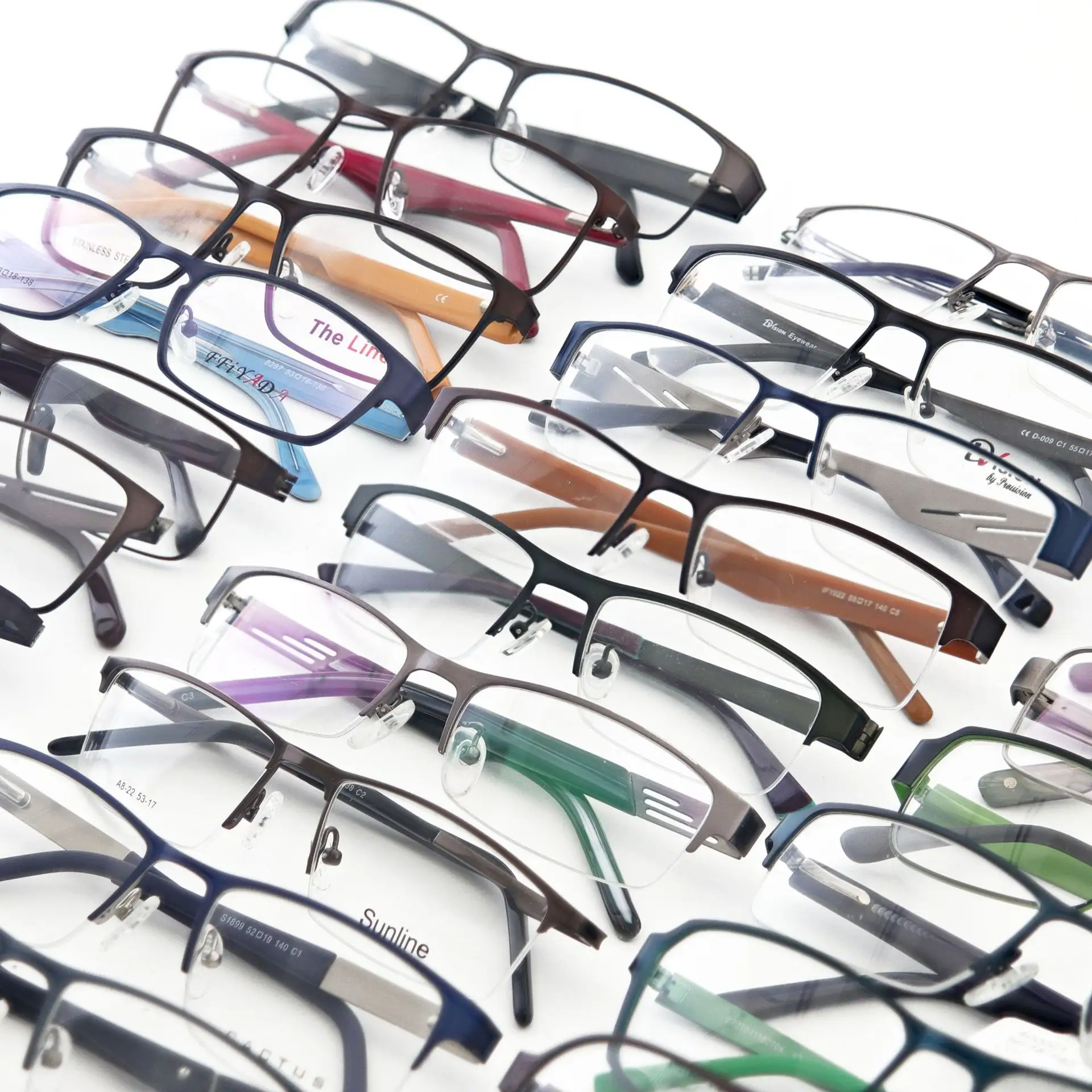 卸売レディストック混合クラシックフレーム眼鏡金属光学フレーム男性クラシック光学眼鏡ルネット