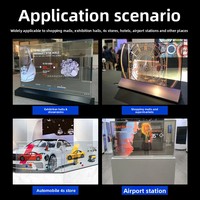 Modul Layar LCD OLED Transparan Putih Fleksibel dengan Layar Sentuh, Ukuran 55/77 Inci untuk Toko 4S & Aula Pameran