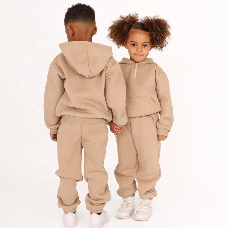 Wholesale Customize Kids Sweat Suit Children Clothing 2 pieces Set Baby Girl Boy Unisex Tracksuit