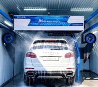 Machine de lavage de voitures entièrement automatique tout-en-un combinant les fonctions de lavage à la mousse, de cirage et de séchage