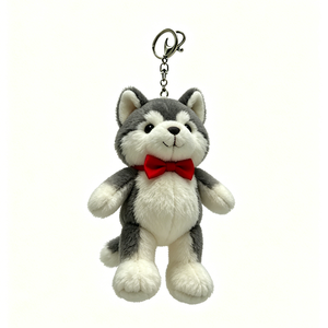 Llavero de Peluche de Rana Verde Personalizado con Lazo Rojo, Colgante de Juguete Suave - Product Image 2