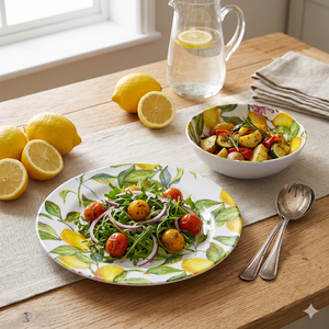 Service de table en mélamine motif citron estival, <span class=keywords><strong>assiette</strong></span> citron personnalisée de 10 pouces et bol citron de 6 pouces - Product Image 6