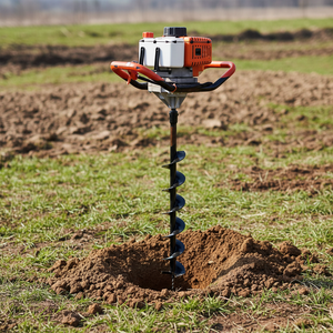 İki Zamanlı Kendin Yap Endüstriyel Benzinli Toprak Burgu Kazma Makinesi Sera Delik Delme İçin 1.2kW 250mm Maksimum Delme Boyutu - Product Image 1