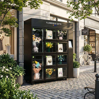 Distributeur automatique de bouquets de fleurs réfrigérés 24h/24, 10 casiers en acier avec écran tactile SDK