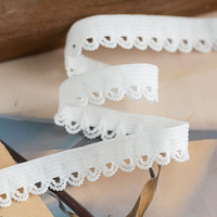Sous-vêtements pour vêtements Bande de sangle élastique en dentelle Picot Bud Edge Stretch Belt Webbing for Clothes Sewing