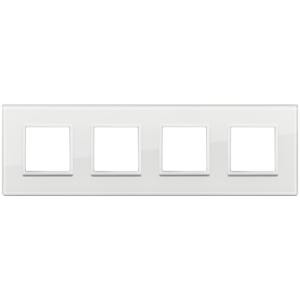 Wall <b>Switch</b> Plate 4 Gang 8M White 34.2 Cm Length 11.4 Cm Width 3.2 Cm Height - Product Image 1