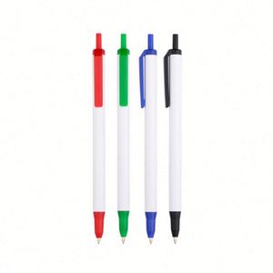 Stylos à bille rétractables Clip Clicks, pointe moyenne 1,0 mm, encre noire/bleue/rouge, fournitures de bureau/journal, cadeau personnalisé - Product Image 3