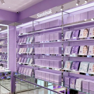 Meja pajang toko kosmetik modern dengan cermin untuk etalase toko rias - Product Image 3