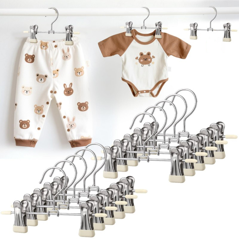 Metal Pant Hangers with Clips Stainless