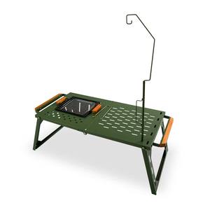 Table de barbecue pliante multifonction en acier au carbone Chanodug IGT-7164-7165 pour la randonnée, très vendue, grande taille, verte - Product Image 1