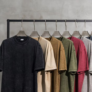 Acid เสื้อยืดแนวสตรีทแวร์เสื้อฮิปฮอปหิน100% ผ้าฝ้ายพิมพ์โลโก้ทรงโอเวอร์ไซส์ - Product Image 1