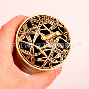 Tongpu Craftsman Pure <b>Copper</b> Incense <b>Cup</b>, Incense Burner for Home Use, Fireproof Incense Burner, Hand Warmer, Sandalwood - Product Image 3