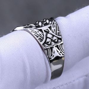 Anillo Personalizable de Acero Inoxidable Clásico para Hombre con Diseño de Garra de Lobo, Estilo Hip Hop Vikingo, Adorno Animal, de Acero de Titanio - Product Image 5