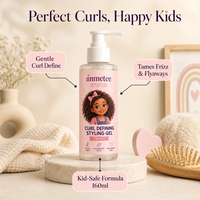 Gel Coiffant Définissant les Boucles pour Enfants, Tenue Douce, Produits Anti-Frisottis pour Cheveux Bouclés d'Enfants, Crème Coiffante Naturelle pour Bébés et Tout-Petits 160ml