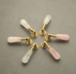 Bán Hot Quartz Tinh Thể Màu Hồng Tự Nhiên Xử Lý Knobs Ngăn Kéo Tủ Kéo - Product Image 1