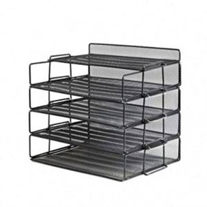 Office Home Desktop Metal Wire Mesh 4 Tiers Document <b>Tray</b> A4 Paper <b>Tray</b> Modern Design Desk <b>File</b> Organizer - Product Image 2
