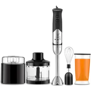 Small Home 2 speed Electric Appliances Stainless Steel Hand Stick Blender With Food Chopper Whisk Jar