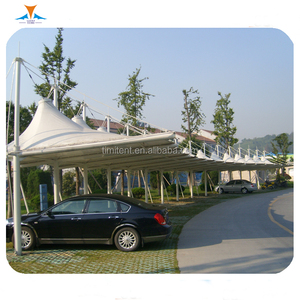 <span class=keywords><strong>Kit</strong></span> de carport <span class=keywords><strong>en</strong></span> acier avec membrane PTFE PVDF de luxe, moderne, imperméable, personnalisé, pour extérieur, durée de vie de 15 ans, résistant aux UV - Product Image 5