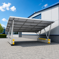 Système de carport solaire modulaire en acier certifié CE, haute résistance, étanche, pour voitures, usage résidentiel et commercial