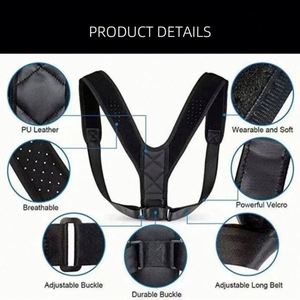 Ceinture de Correction Posturale Dorsale Prévention Cyphose Posture Assise Unisexe Respirante Spandex Nylon Certifiée BSCI Massage/Entraînement - Product Image 3