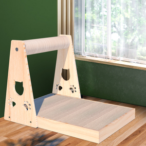 Sang Trọng Vật Nuôi Mèo Đồ Nội Thất Đồ Chơi Rắn Gỗ Mèo Scratcher Bài Sisal Đa Chức Năng Mèo Scratch Bài Đồ Chơi - Product Image 5