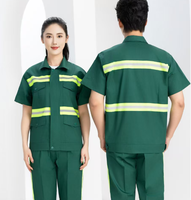 Chemise de travail unisexe à manches courtes, style classique, personnalisable, en polyester respirant, haute visibilité, uniforme de garde