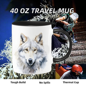 40 oz Insulated Stainless Steel Tumbler Handle for Leak-Proof Travel <b>Coffee</b> Mug Hot Cold Water <b>Bottle</b> European Dishwasher - Product Image 2