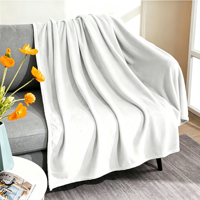 Couverture polaire douce et moelleuse personnalisée pour cadeaux d'entreprise, impression par sublimation, cadeau promotionnel, commande en gros