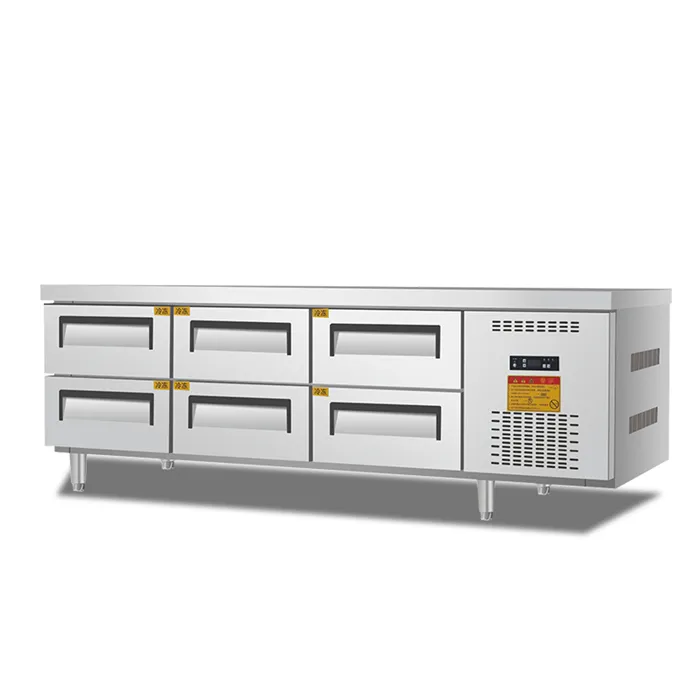 Tiroir de comptoir en acier inoxydable réfrigérateur sous-comptoir réfrigérateur congélateur équipement de restauration