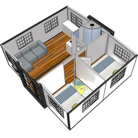 Maison conteneur moderne en acier et bois MK 10 pieds, extensible, design contemporain, 2-3 chambres, salle de bain, bureau, respirante 18