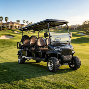 Vente directe d'usine ZOWN Voiturette de golf électrique 4 places 48V 5KW Moteur AC Panneau solaire Longue portée 90km Pneus tout-terrain de luxe CE - Product Image 1