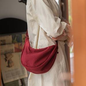 여행 캐주얼 안장 어깨 안장 지갑 호보 나일론 만두 크로스바디 슬링 백 - Product Image 3