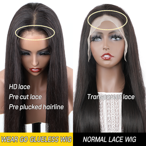SUKI ORIGINAL Wear And Go pelucas de cabello humano, fácil instalación HD Swiss Lace Front cierre peluca, recta sin pegamento HD pelucas para todas las mujeres - Product Image 6