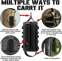Pochette utilitaire cylindrique tactique MOLLE, sac de transport multi-usages pour radio et EDC
