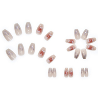 Faux ongles R416 de haute qualité, transparents, coniques, à pointe française, pour occasions spéciales