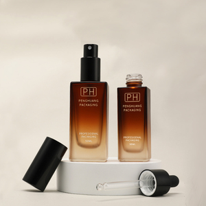 Fournisseur unique d'emballages cosmétiques en verre, flacon de sérum en verre, flacon de sérum capillaire, flacon compte-gouttes de 50 ml avec <span class=keywords><strong>bouchon</strong></span> à bouton-poussoir - Product Image 6