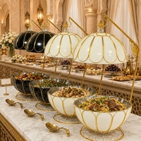 XINGPAI Hotel- und Restaurantbedarf Arabisches Luxuriöses Elegantes Speisenwärmer-Set Catering Edelstahl Chafing Dish Buffet-Set