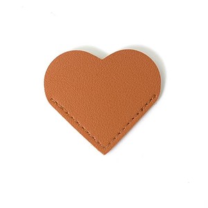 Vibrant Heart Shaped Eco-Friendly Embossed PU Leather Bookmark Durable Long-lasting Colorful Office Supplies Reading Marker