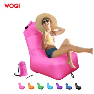 WOQI Aufblasbares wasserdichtes Sun shade Compact Leichtes tragbares luft klappbares Strand bett Lazy Sleeping Bag Lounger Sofa