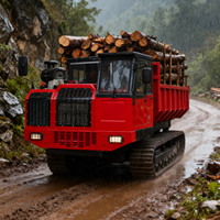 Rubiote Mini-dumper sur chenilles 12 tonnes tout-terrain, moteur diesel Yanmar, haute efficacité pour travaux de génie civil